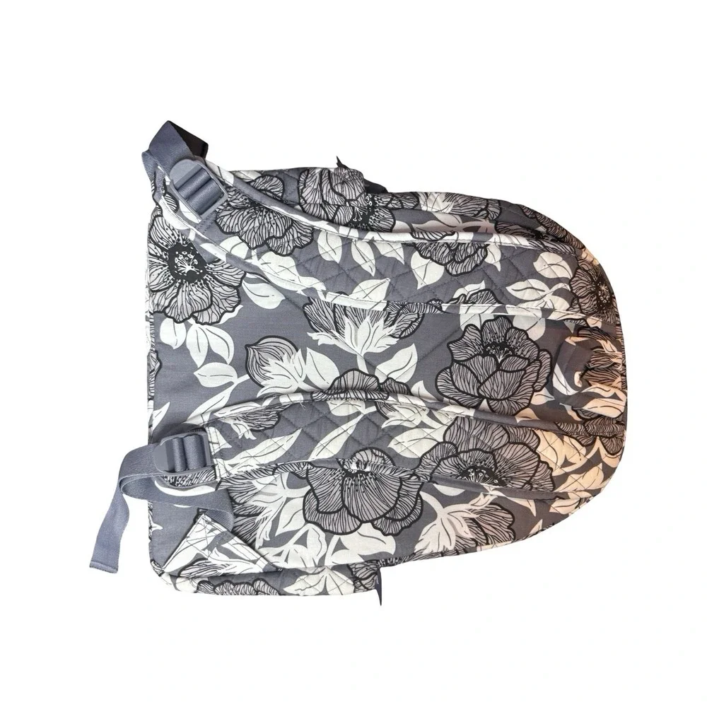 Vera Bradley Essential Backpack Moon Shadow Meadow‎ Gray/White Quilted Floral